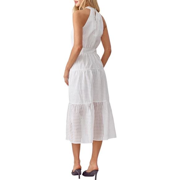 Adelyn Rae NWT Angel Check Sleeveless Seersucker Maxi Dress S Cottagecore Summer - Picture 2 of 6